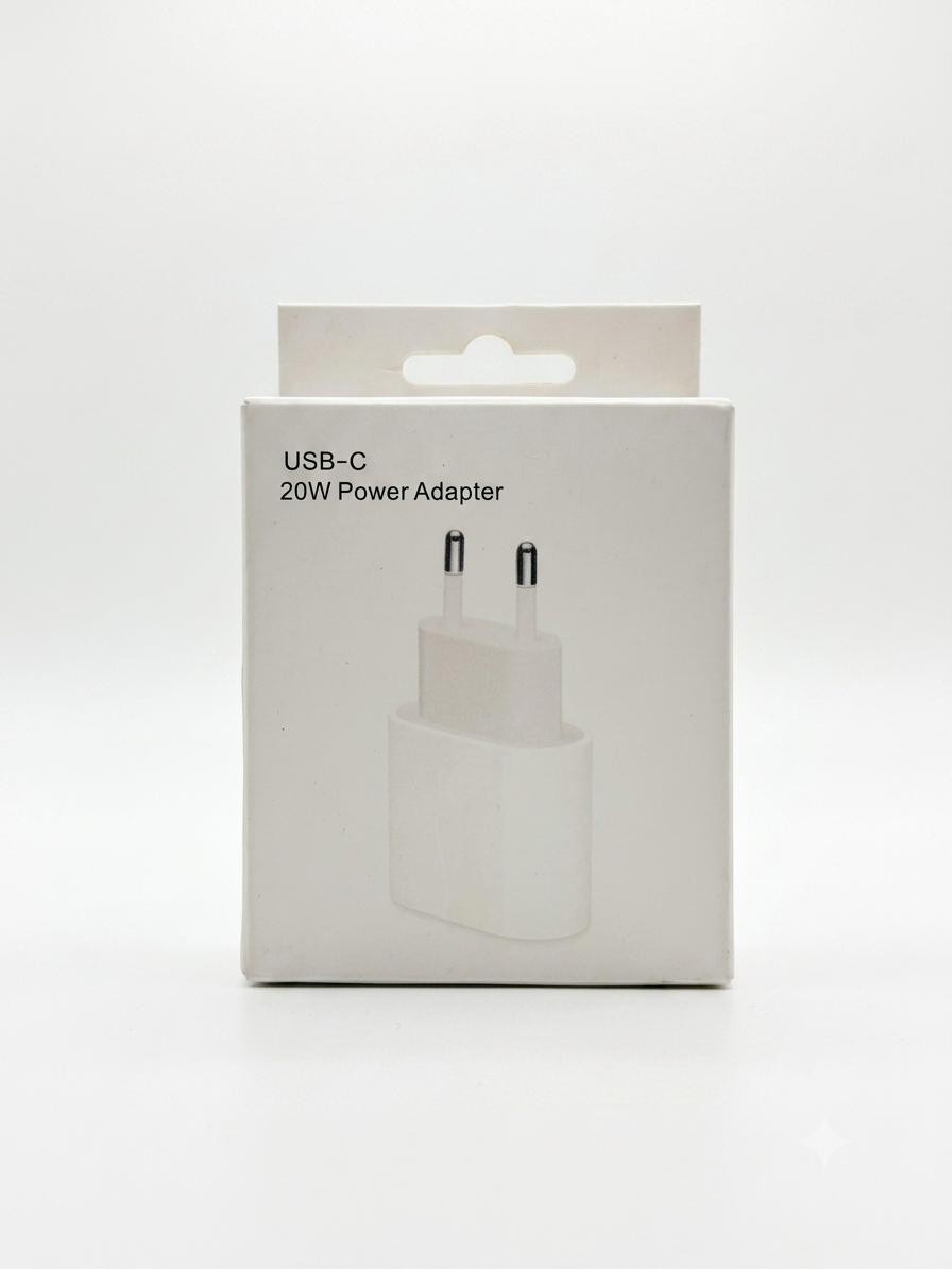 Carregador de Parede Turbo 20W USB-C – Carregamento Rápido (Padrão BR/PT)