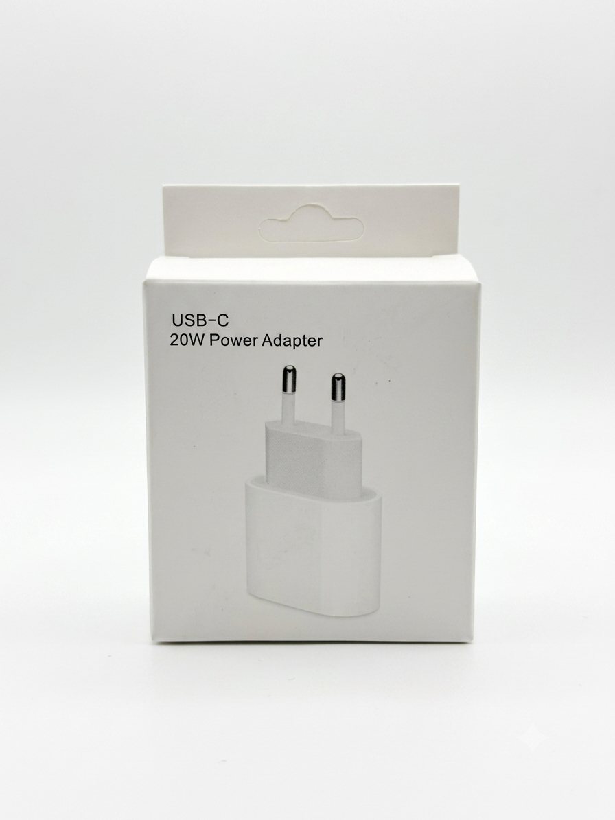 Carregador de Parede Turbo 20W USB-C – Carregamento Rápido (Padrão BR/PT)